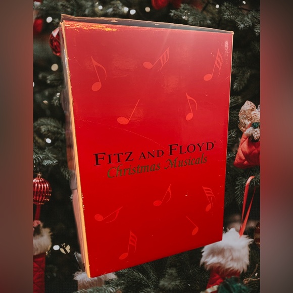 Fitz and Floyd Vintage With Original Tags Santa And Reindeer Music Decoration - Picture 2 of 5